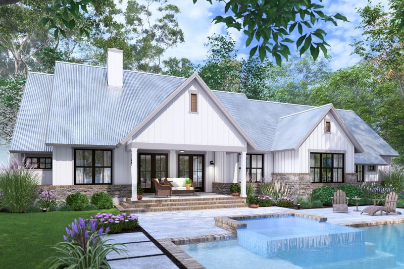 House Design - Exterior - Rear Elevation 4 for Cottage House Plan #120-290 - 4 bed, 3.5 bath