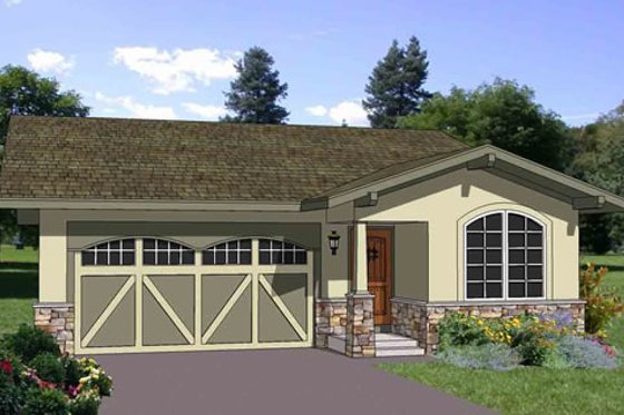 Exterior - Front Elevation for Ranch House Plan #116-258 - 3 bed, 2 bath