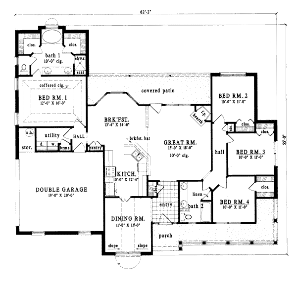 Farmhouse Floor Plan - Main Floor Plan #42-181