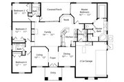 Mediterranean Style House Plan - 4 Beds 3 Baths 2140 Sq/Ft Plan #417-198 