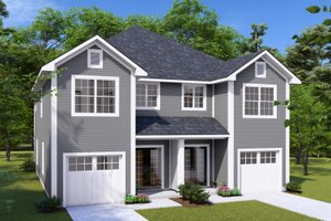 Cottage Exterior - Front Elevation Plan #513-2253