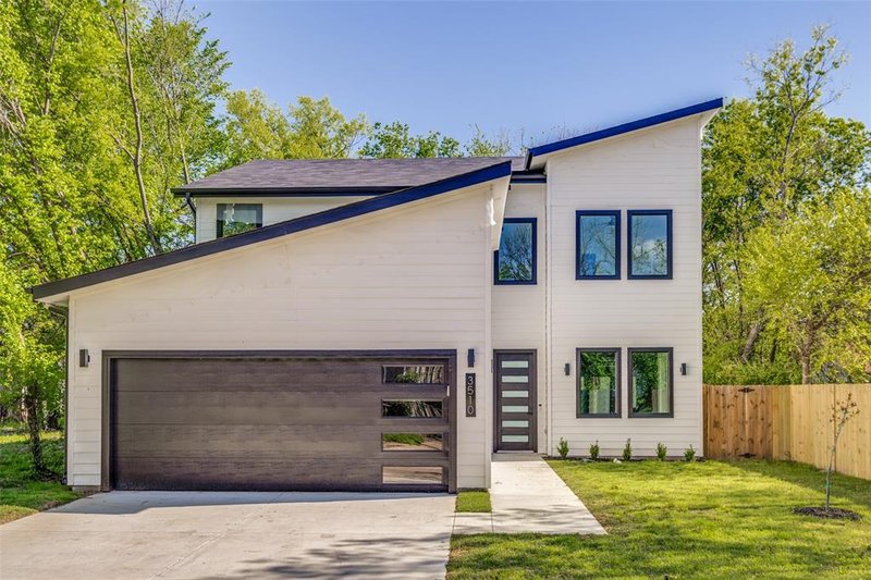 Home Plan - Exterior - Front Elevation 2 for Contemporary House Plan #1129-14 - 4 bed, 2.5 bath