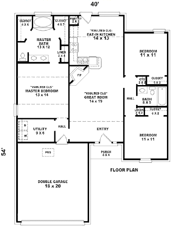 Traditional Floor Plan - Main Floor Plan #81-13787