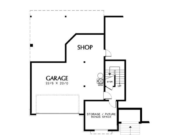 Home Plan - Traditional Floor Plan - Lower Floor Plan #48-327