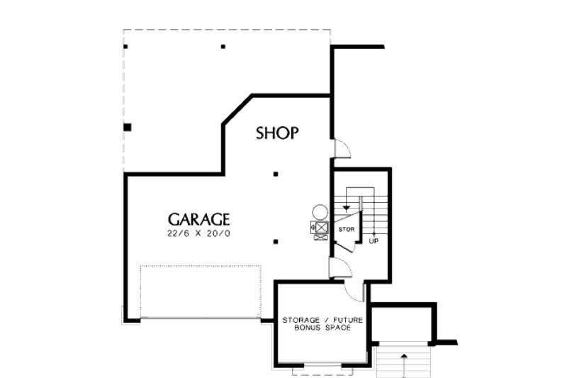 Home Plan - Floor Plan - Lower Floor for Traditional House Plan #48-327 - 3 bed, 2.5 bath