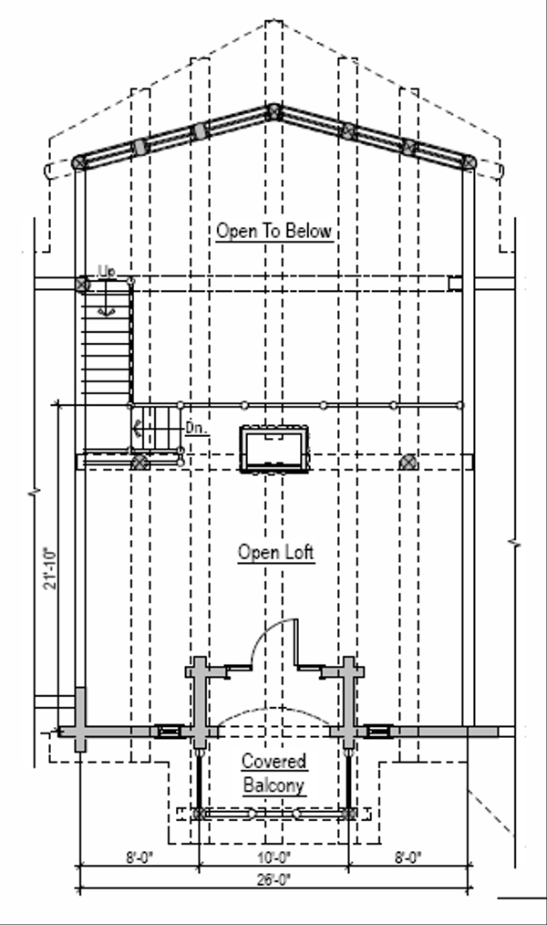 Log Floor Plan - Upper Floor Plan #451-2