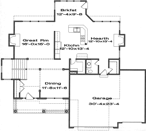 Traditional Floor Plan - Main Floor Plan #6-148