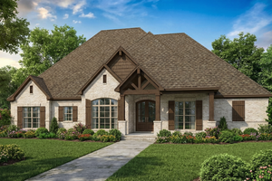 European Exterior - Front Elevation Plan #17-2536