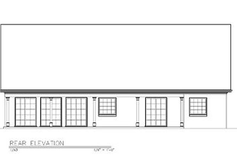 House Plan Design - Exterior - Rear Elevation for European House Plan #119-262 - 3 bed, 2 bath