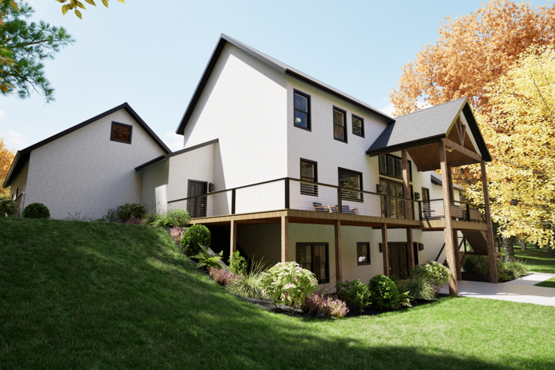 House Design - Exterior - Other Elevation 2 for Contemporary House Plan #1116-9 - 4 bed, 3.5 bath