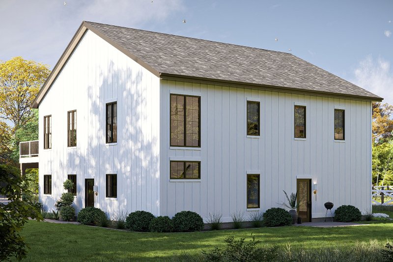 House Blueprint - Exterior - Rear Elevation for Farmhouse House Plan #455-673 - 2 bed, 3 bath