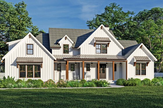Modern Farmhouse Plan 927-1027 - Front Exterior