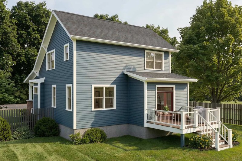Dream House Plan - Exterior - Front Elevation 3 for Bungalow House Plan #79-204 - 4 bed, 2 bath