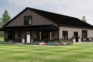 Barndominium Exterior - Front Elevation Plan #1064-429