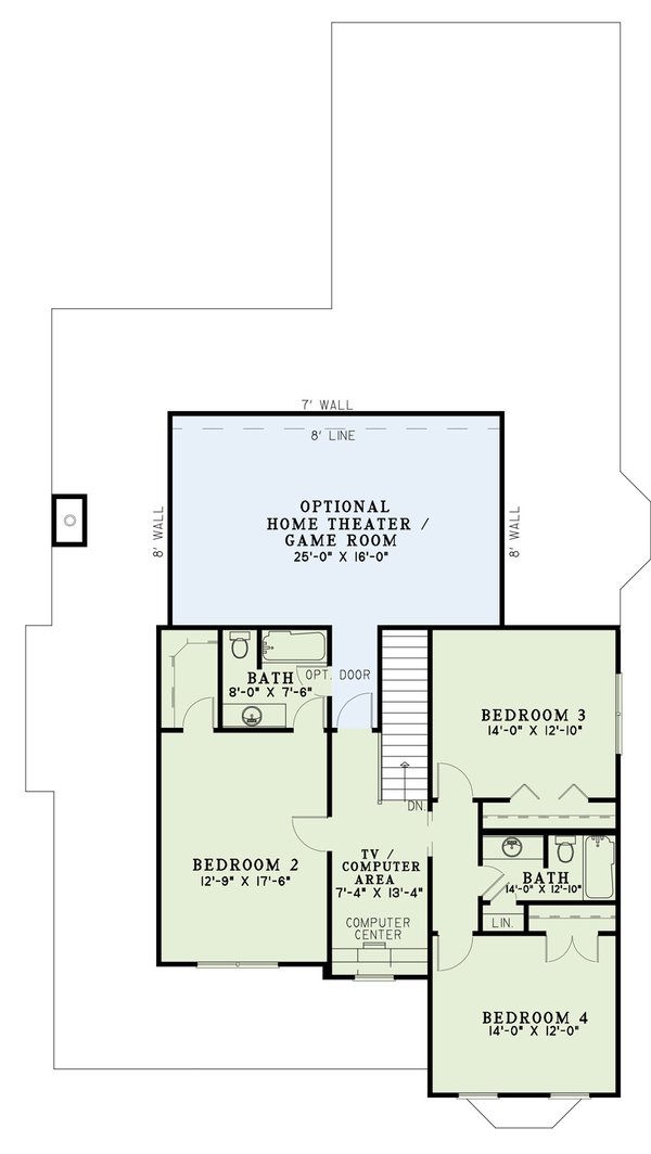 Dream House Plan - Country Floor Plan - Upper Floor Plan #17-2096