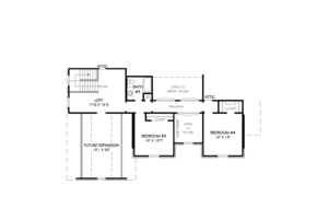 Floor Plan - Upper Floor for Traditional House Plan #424-371 - 4 bed, 3 bath