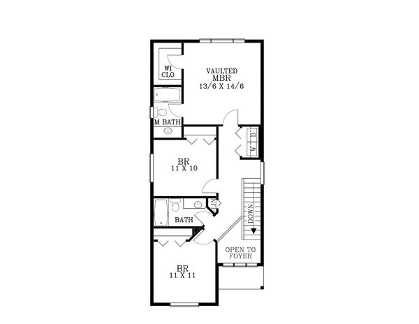 Craftsman Floor Plan - Upper Floor Plan #53-493