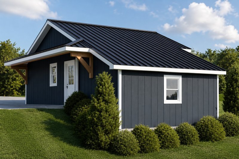 House Blueprint - Exterior - Rear Elevation for Cottage House Plan #1064-484, 0 bath