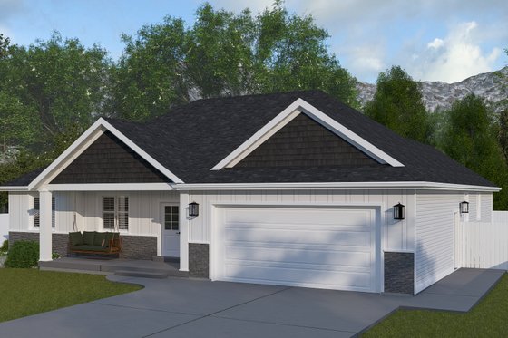 Exterior - Front Elevation 4 for Craftsman House Plan #1060-356 - 3 bed, 2.5 bath