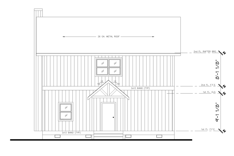Architectural House Design - Exterior - Other Elevation 8 for Cabin House Plan #123-119 - 2 bed, 2.5 bath