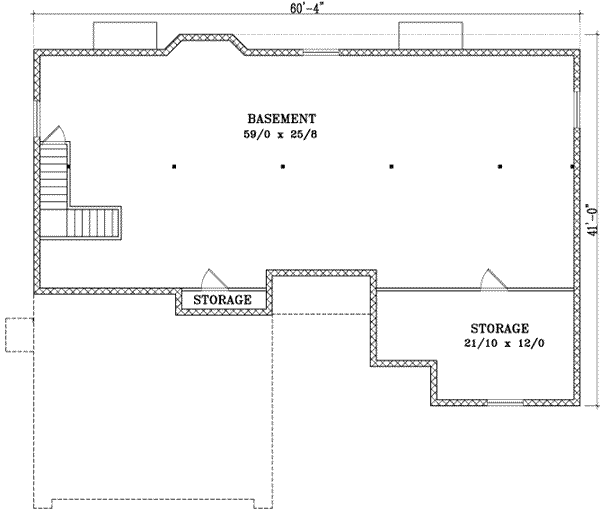 Adobe / Southwestern Floor Plan - Lower Floor Plan #1-770