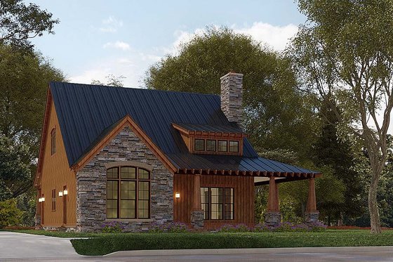Exterior - Front Elevation 2 for Craftsman House Plan #923-178 - 3 bed, 2.5 bath