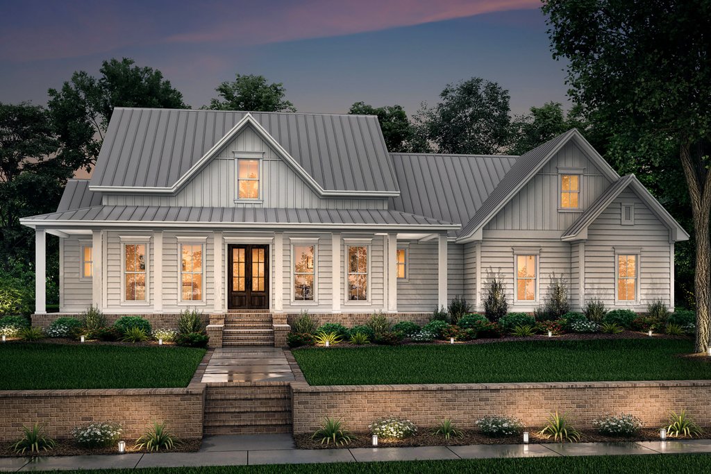 Farmhouse Style House Plan - 3 Beds 2.5 Baths 2282 Sq/Ft Plan #430-160