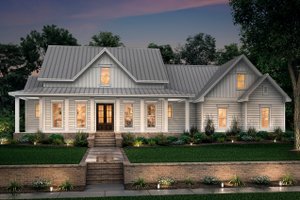 Dream House Plan - Farmhouse Exterior - Front Elevation Plan #430-160