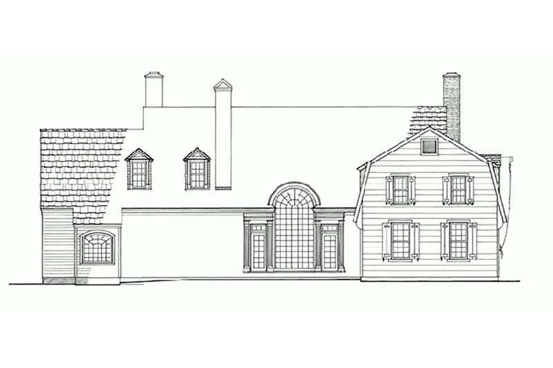 Home Plan - Exterior - Rear Elevation 1 for Country House Plan #137-148 - 4 bed, 3 bath