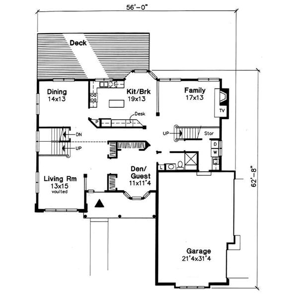 Traditional Floor Plan - Main Floor Plan #50-162