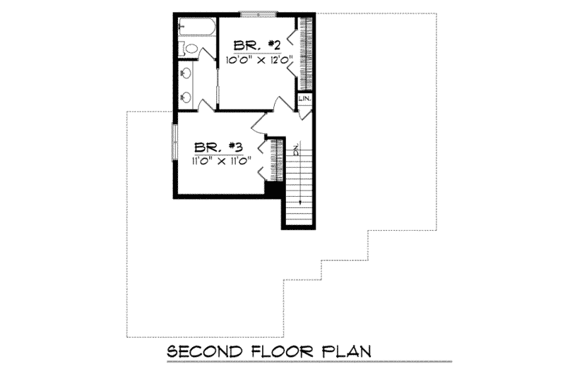 House Plan Design - Floor Plan - Upper Floor for Traditional House Plan #70-113 - 3 bed, 2 bath