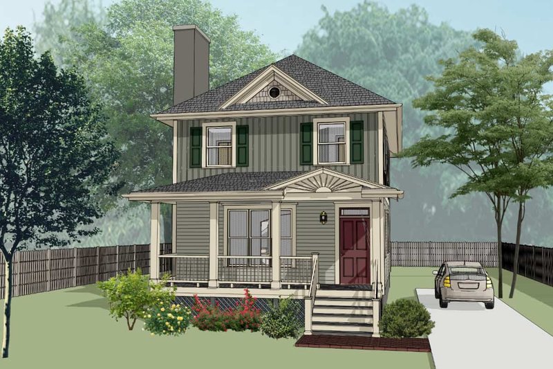 Home Plan - Southern Exterior - Front Elevation Plan #79-196