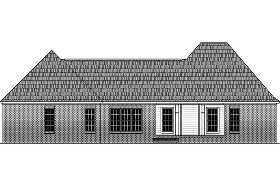 Exterior - Rear Elevation for Country House Plan #21-384 - 3 bed, 2.5 bath