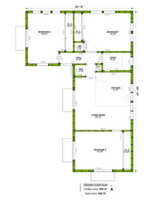 Ranch Floor Plan - Main Floor Plan #1106-108