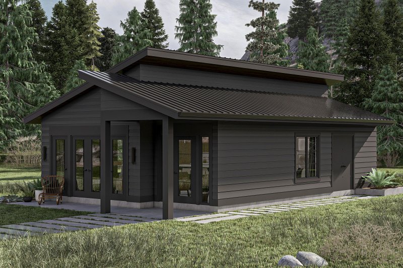 House Blueprint - Exterior - Other Elevation for Modern House Plan #455-441 - 1 bed, 1 bath