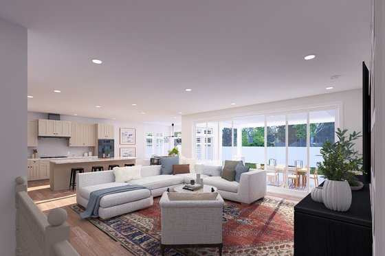 Interior - Family Room for Farmhouse House Plan #1060-361 - 4 bed, 3.5 bath