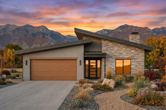 Exterior - Front Elevation 4 for Modern House Plan #1096-180 - 3 bed, 2 bath