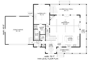 Floor Plan - Main Floor for Country House Plan #932-145 - 4 bed, 3.5 bath