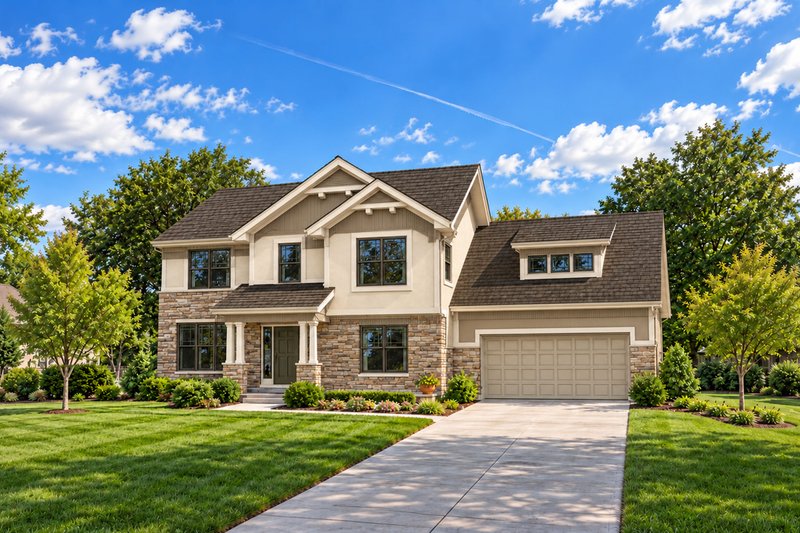 Architectural House Design - Exterior - Front Elevation 4 for Traditional House Plan #20-1797 - 4 bed, 4 bath
