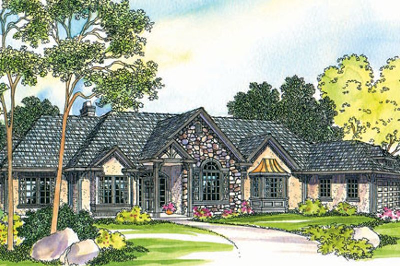 Architectural House Design - Ranch Exterior - Front Elevation Plan #124-372
