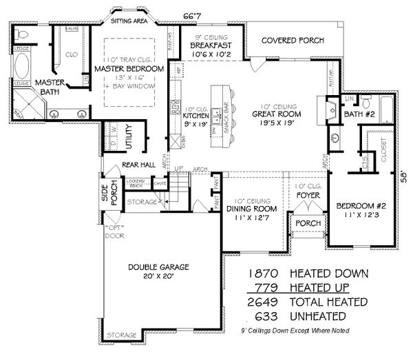 European Floor Plan - Main Floor Plan #424-249