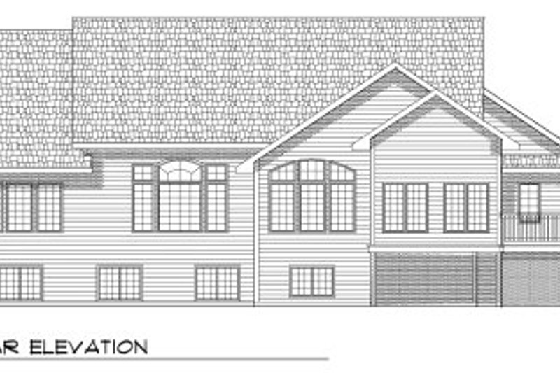 Home Plan - Exterior - Rear Elevation for Traditional House Plan #70-786 - 4 bed, 3 bath