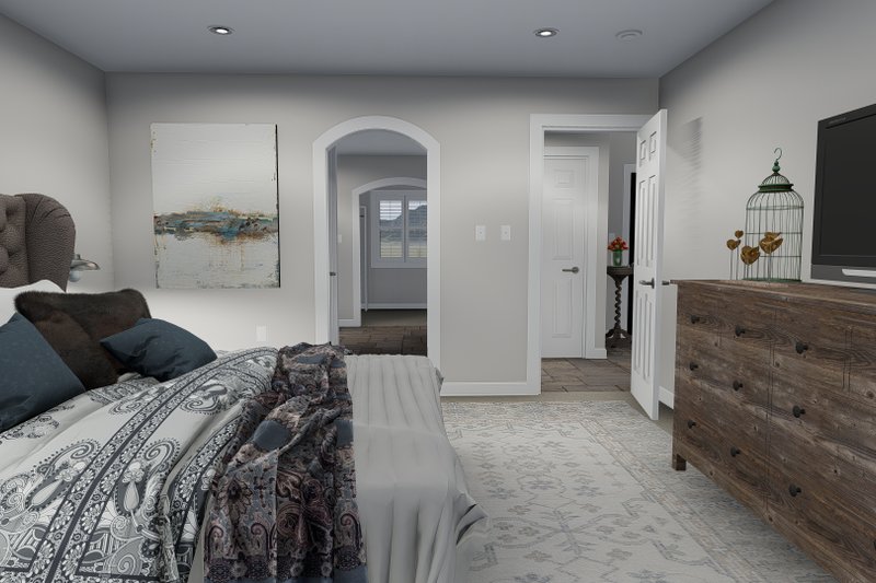 Architectural House Design - Interior - Master Bedroom 1 for Traditional House Plan #1060-25 - 6 bed, 3.5 bath