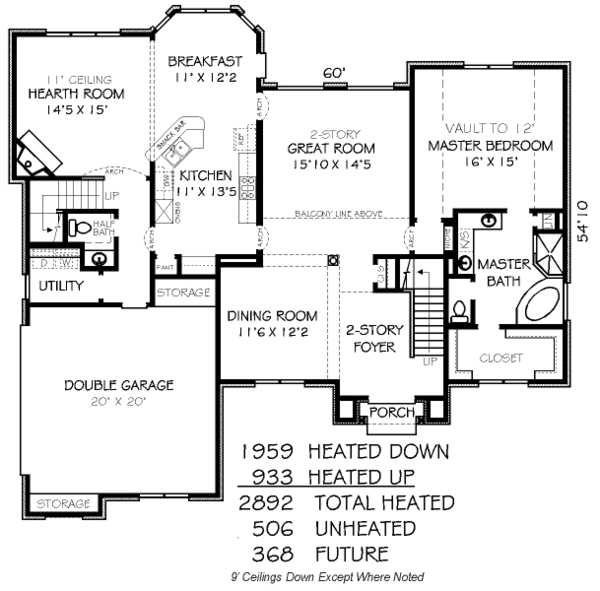 European Floor Plan - Main Floor Plan #424-328