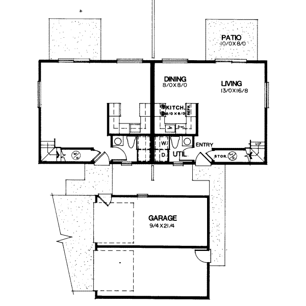 Modern Floor Plan - Main Floor Plan #303-251