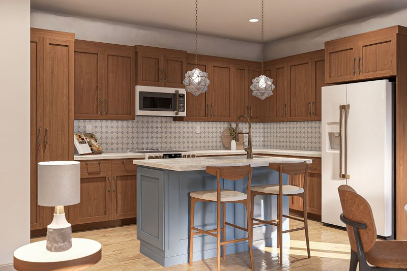 House Blueprint - Interior - Kitchen for Ranch House Plan #455-367 - 3 bed, 2 bath