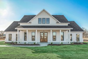Dream House Plan - Farmhouse Exterior - Front Elevation Plan #430-215