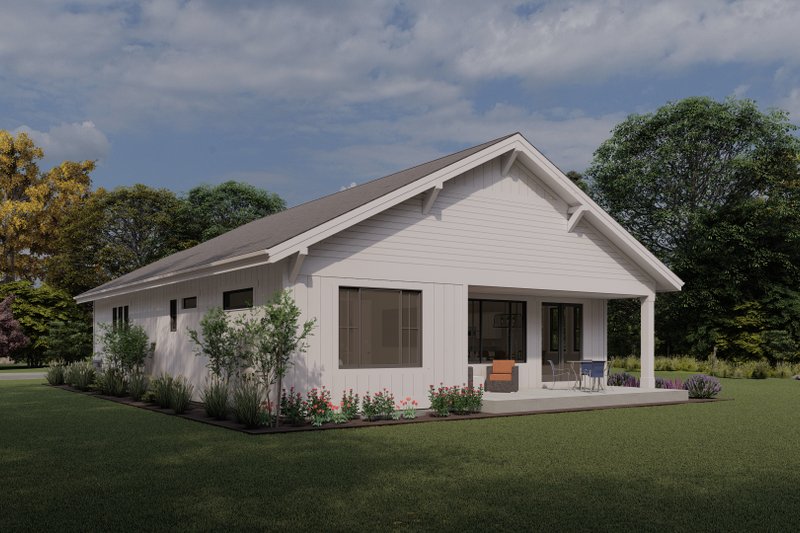 Architectural House Design - Exterior - Rear Elevation 2 for Farmhouse House Plan #1069-36 - 2 bed, 2 bath