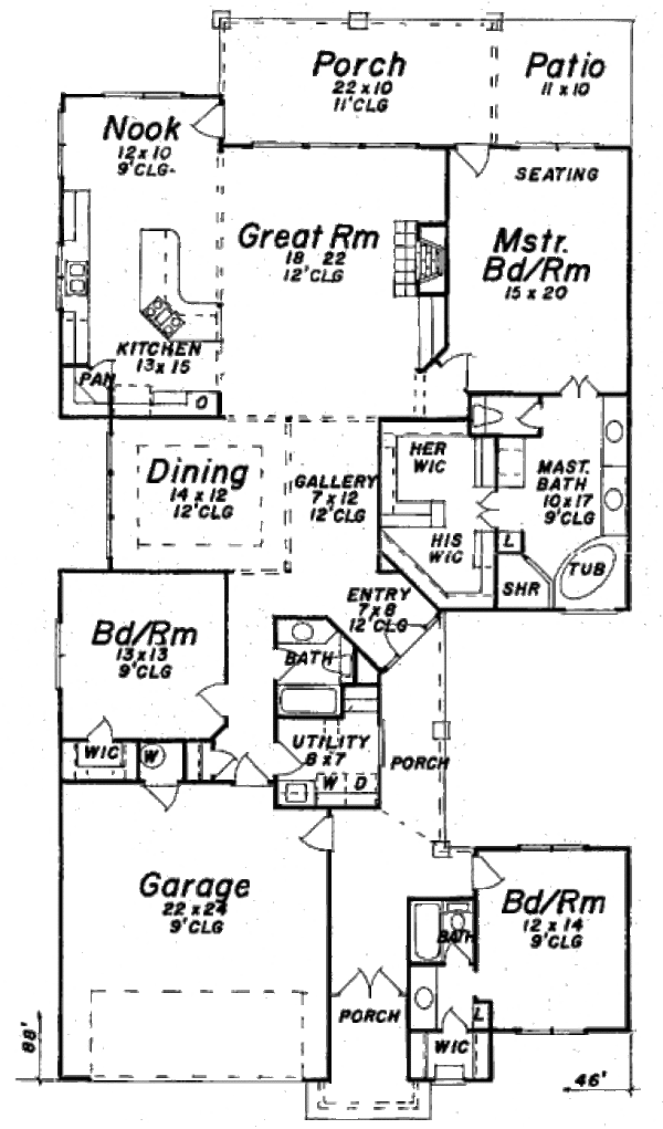 Home Plan - European Floor Plan - Main Floor Plan #52-188