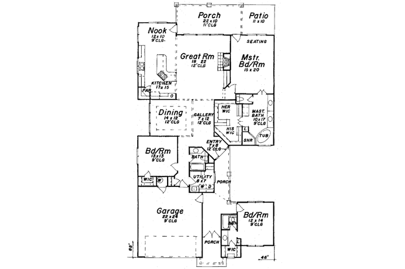Dream House Plan - Floor Plan - Main Floor for European House Plan #52-188 - 3 bed, 3 bath